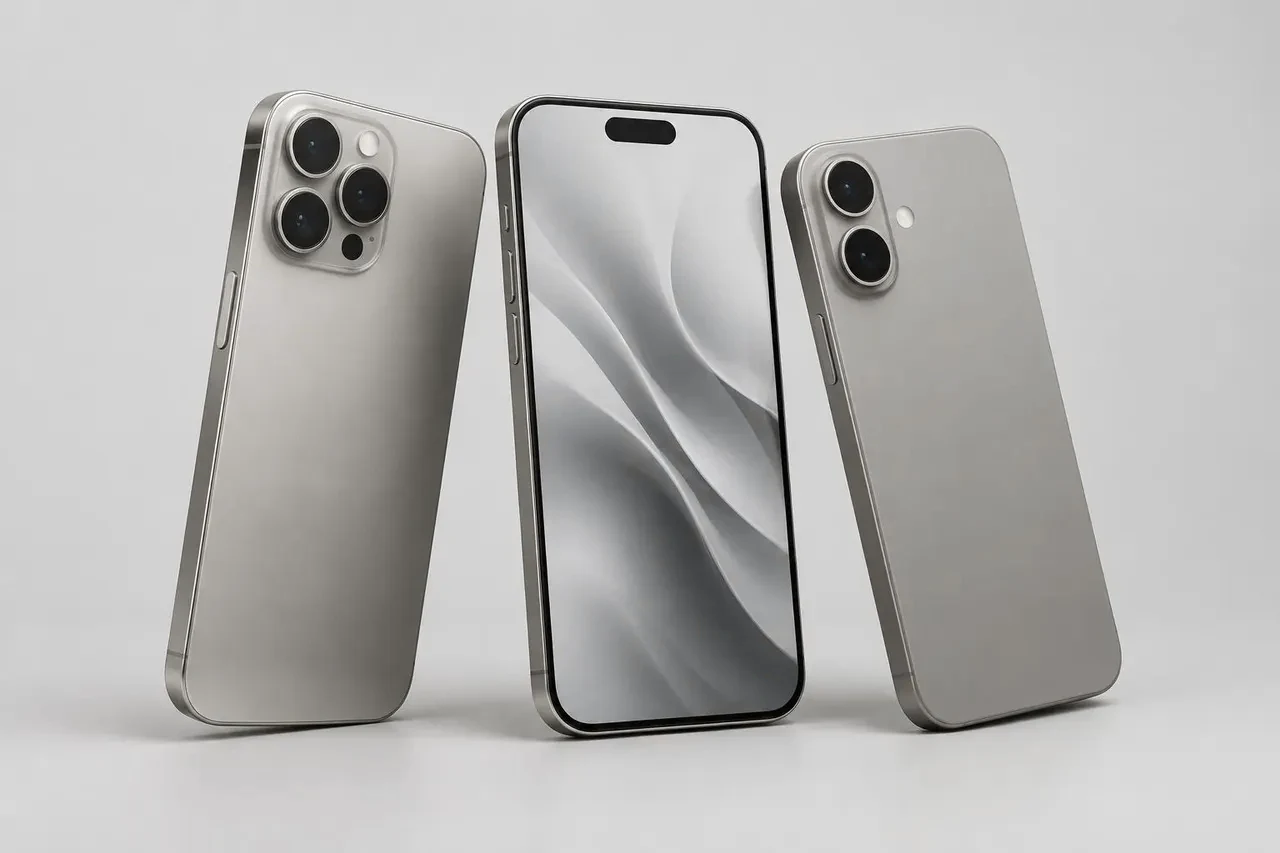 Illustrative Studioaufnahme moderner Smartphones